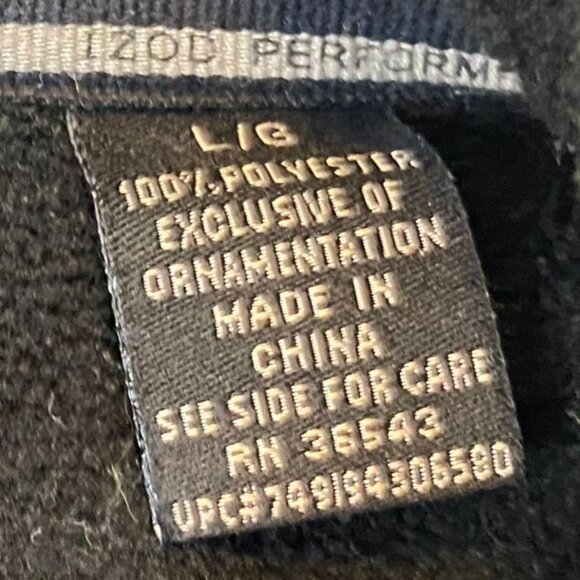 Izod Mens Jacket Large PerformX Black Full-Zip100% Polyester Outdoors Colorblock - Picture 3 of 7